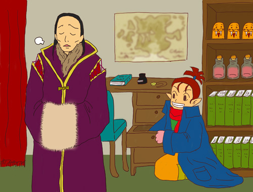 部屋を捜索するトビン